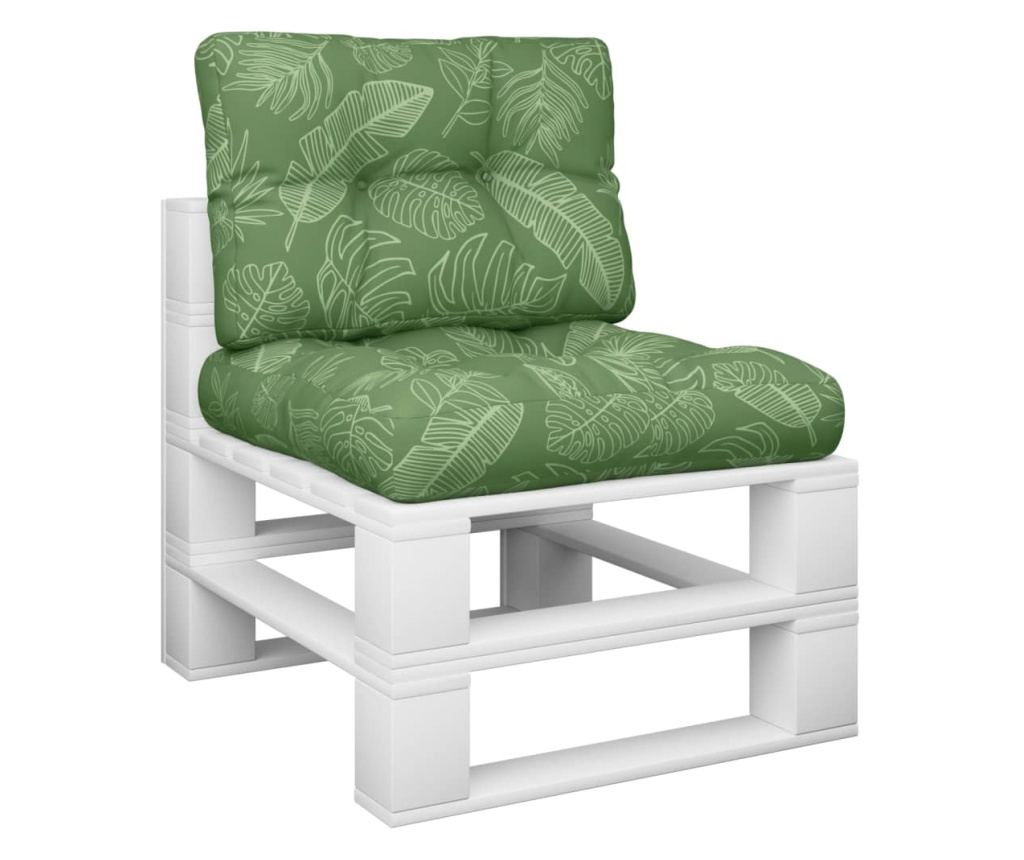 Възглавници за диван от палети, 2 бр., Плат с флорален принт - 3