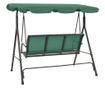 Градинска люлка, зелена, 170 см, текстилен и стоманен thumbnail 4