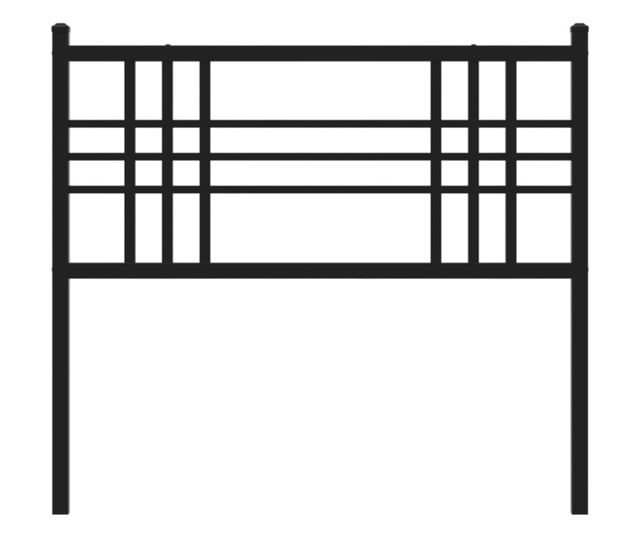 fekete fém fejtámla 90 cm