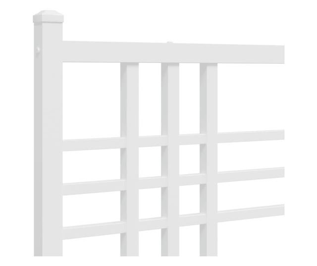 fehér fém fejtámla 100 cm