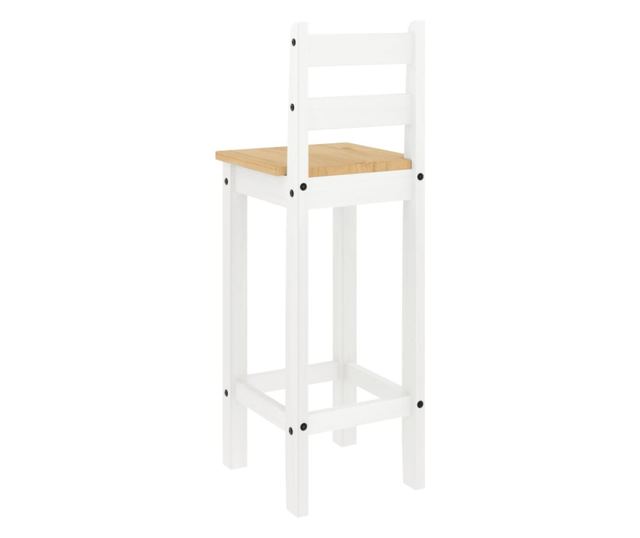 2 db fehér tömör fenyőfa bárszék