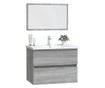 Мебелен комплект за баня, 2 части, Сонома сиво, Инженерна дървесина thumbnail 4