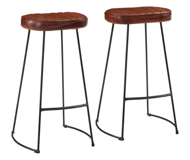 Gavin barski stoli, 2 kosa, temno rjava, 44X37.5X78 cm