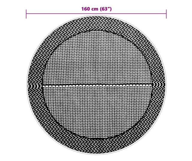 szürke polipropilén kültéri szőnyeg Ø160 cm