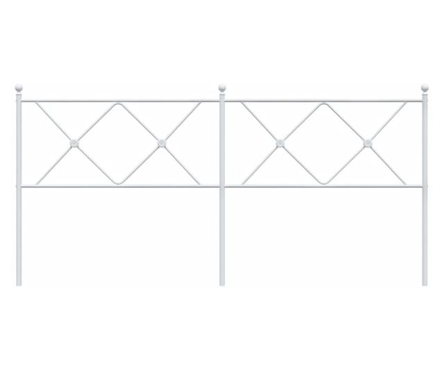 fehér fém fejtámla 180 cm