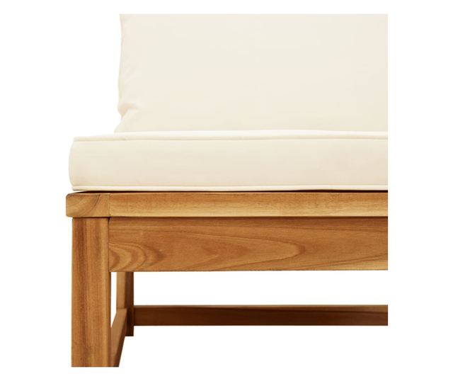 tömör akácfa kerti sarokkanapé párnákkal 73 x 73 x 65 cm