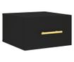 Стенна нощна шкафка, черна, 35x35x20 см thumbnail 2