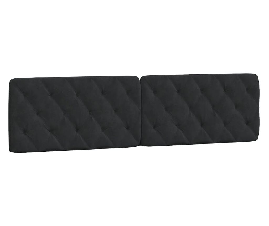 Postel s matrací černá 200 x 200 cm samet - 5