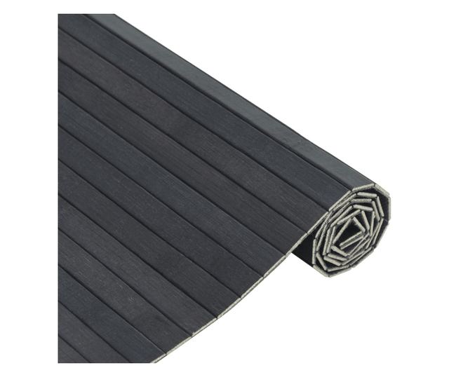 négyszögletű szürke bambusz szőnyeg 100 x 300 cm