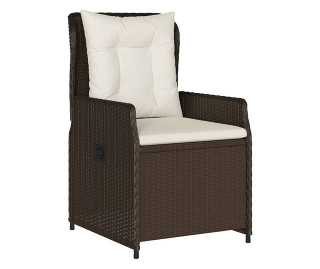 2 db barna polyrattan dönthető kerti szék