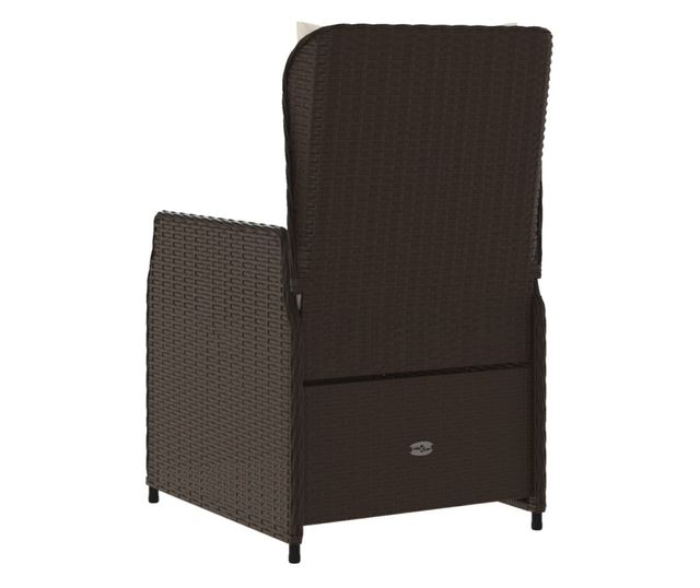 2 db barna polyrattan dönthető kerti szék