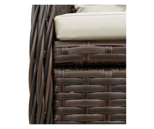 2 db barna polyrattan dönthető kerti szék