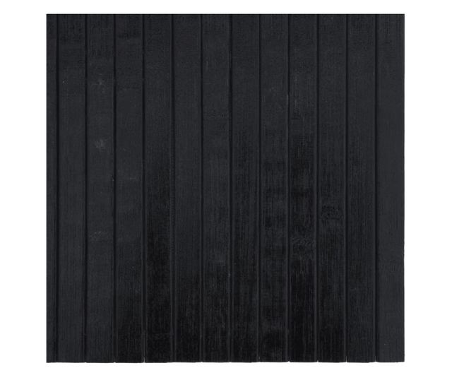 négyszögletű fekete bambusz szőnyeg 100 x 400 cm