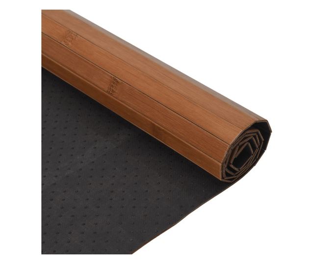 négyszögletű barna bambusz szőnyeg 100 x 100 cm