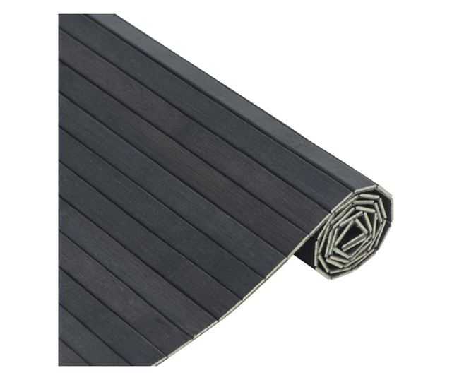 négyszögletű szürke bambusz szőnyeg 100 x 100 cm