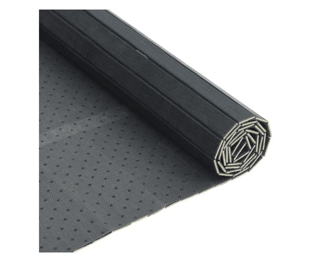 négyszögletű szürke bambusz szőnyeg 100 x 300 cm