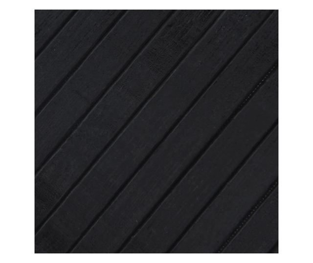 négyszögletű fekete bambusz szőnyeg 80 x 500 cm