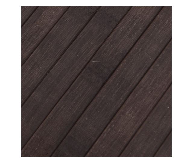 négyszögletű sötétbarna bambusz szőnyeg 80 x 100 cm