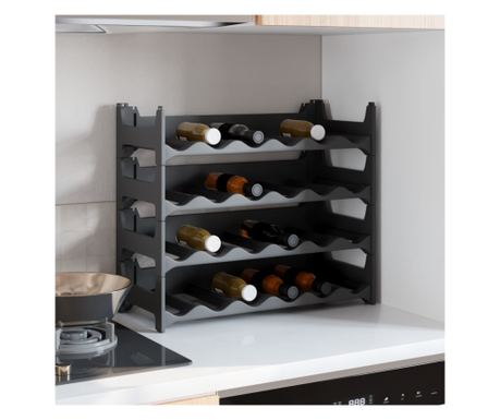 Raft de sticle de vin, pentru 24 sticle, PP, stivuibil
