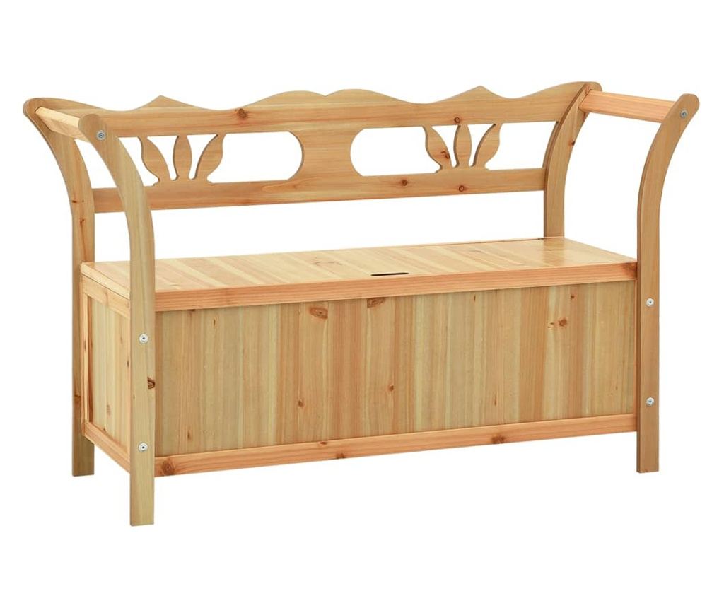 Lavice, 107x45x75,5 cm, masivní jedlové dřevo - 2