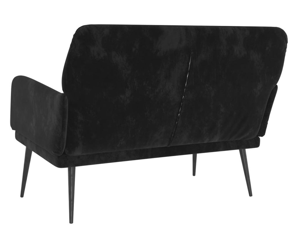 Диван, черен, 108x79x79 см, кадифе - 5
