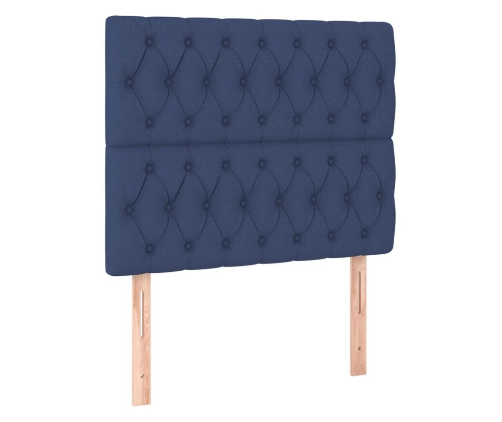 Боксспринг легло с матрак, синьо, 100x200 см, текстил - 6