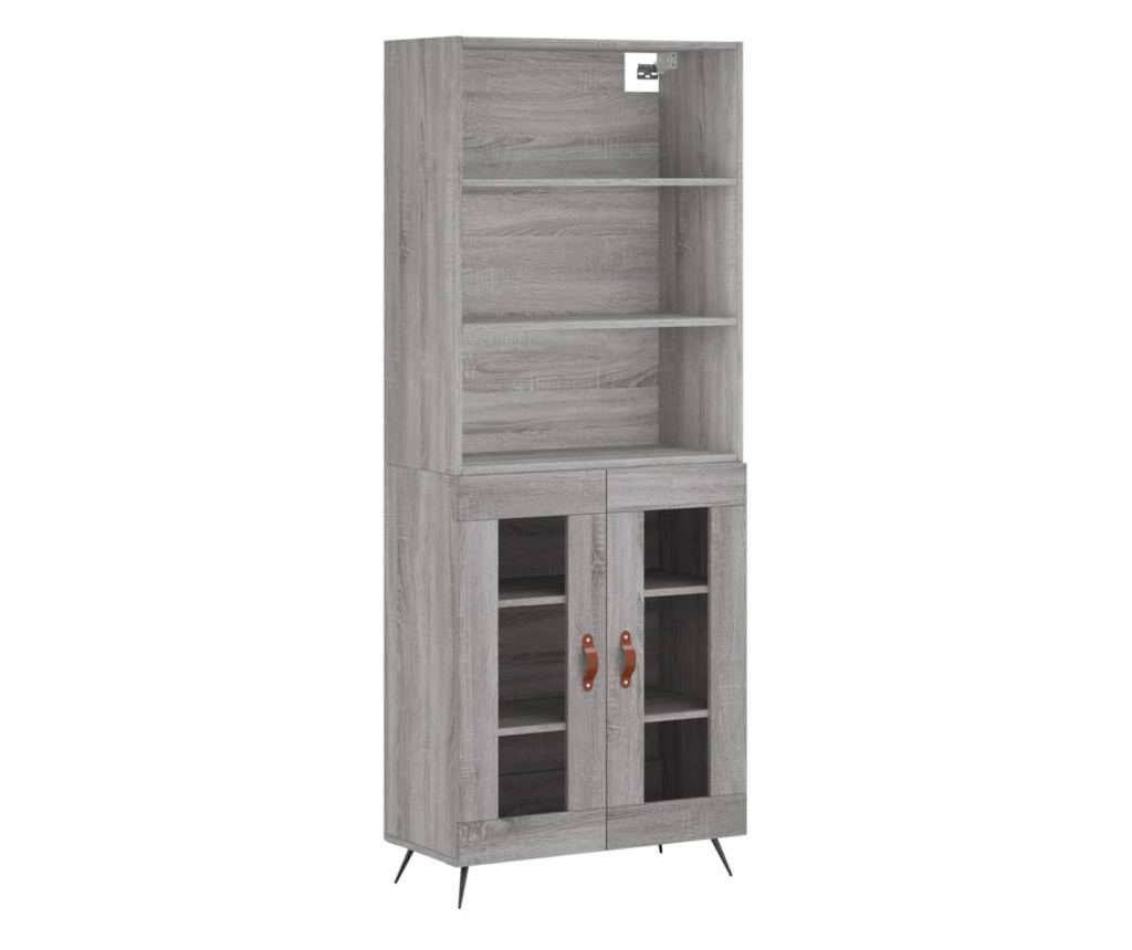 Visoka ormar, siva sonoma, 69,5x34x180 cm, kompozitno drvo - 2