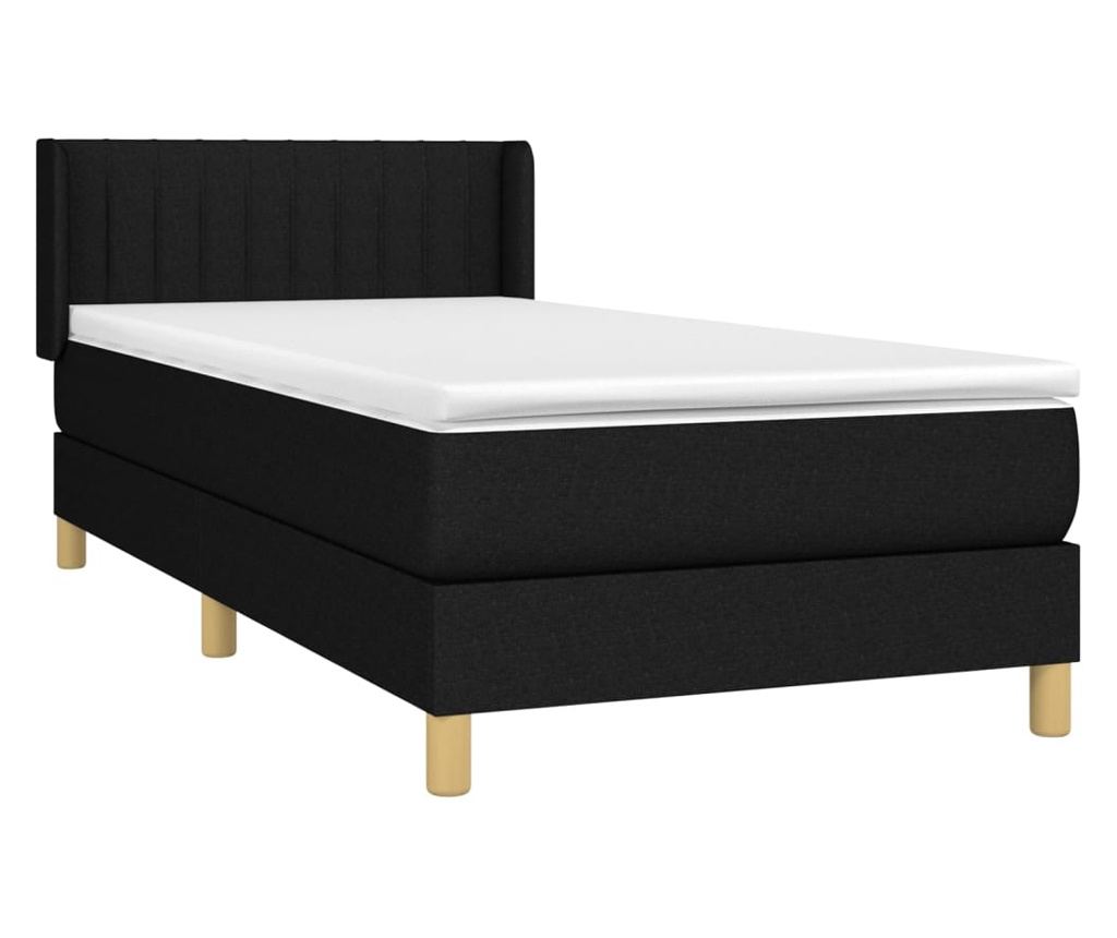 Боксспринг легло с матрак, черно, 100x200 см, текстил - 3