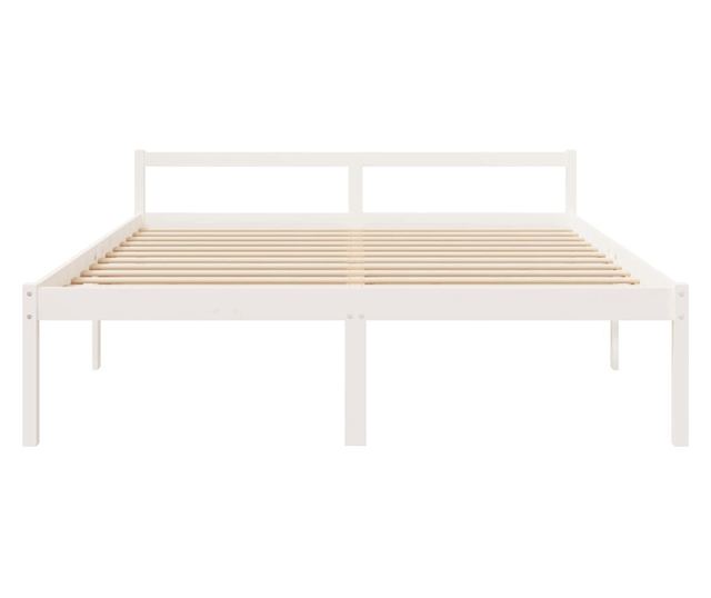 Легло за възрастни бяло 180x200 см Super King Size бор масив
