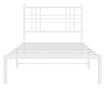 fehér fém ágykeret fejtámlával 100x190 cm