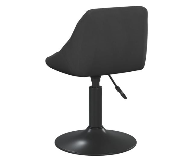 Barski stol, črn, žamet