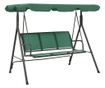 Градинска люлка, зелена, 170 см, текстилен и стоманен thumbnail 1