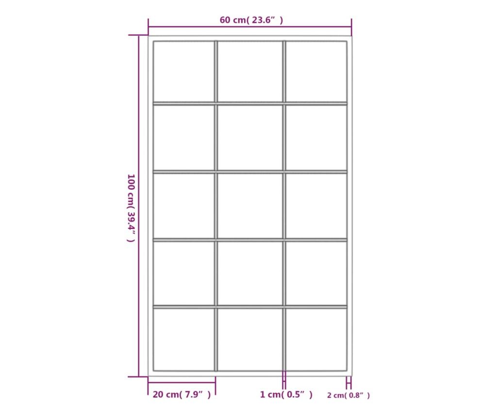 Стенни огледала, 6 бр., Черни, 100x60 см, Метал - 7