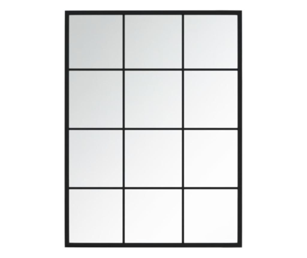 Стенни огледала, 3 бр., черни, 80x60 см, метал - 4