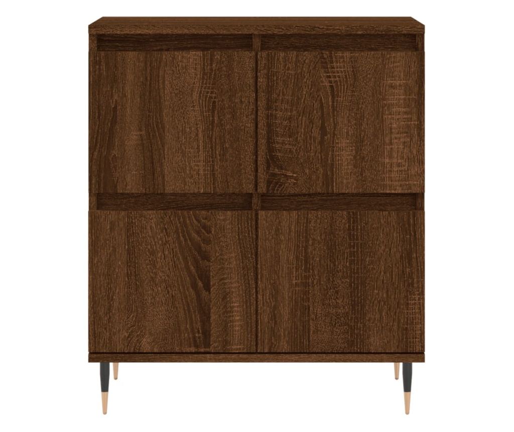 Setovi, 2 kom., smeđi hrast, obrađeno drvo - 6