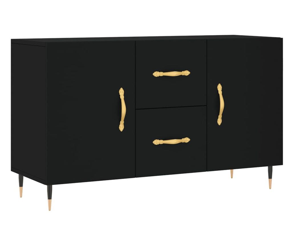 Ormarić, crna, 100x36x60 cm, kompozitno drvo - 2