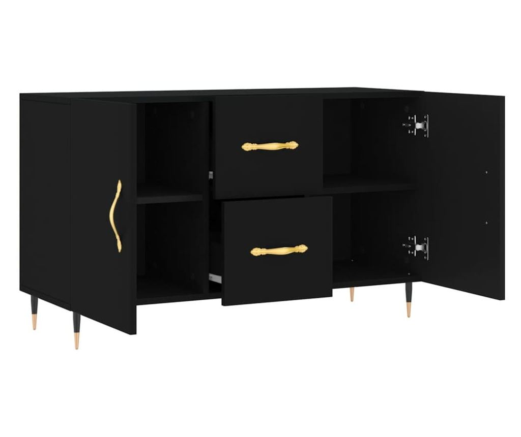 Ormarić, crna, 100x36x60 cm, kompozitno drvo - 5