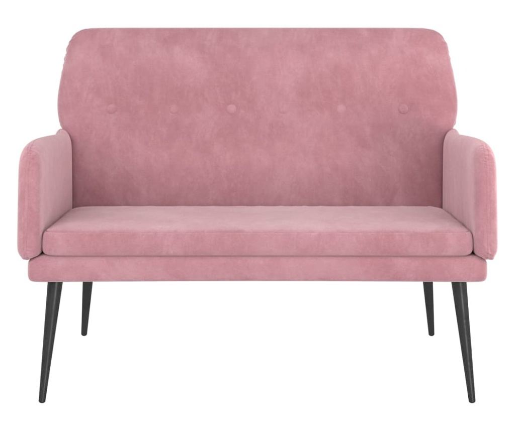 Диван, розов, 108x79x79 см, кадифе - 3