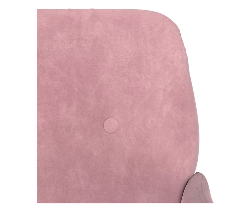 Диван, розов, 108x79x79 см, кадифе - 6