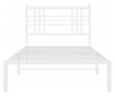 fehér fém ágykeret fejtámlával 90x190 cm