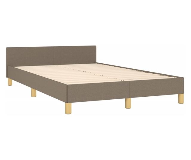 tópszínű szövet ágykeret fejtámlával 120x190 cm