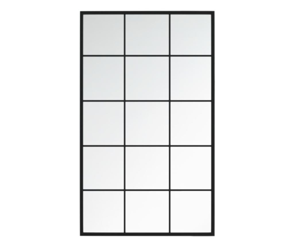 Стенни огледала, 2 бр., Черни, 100x60 см, Метал - 5