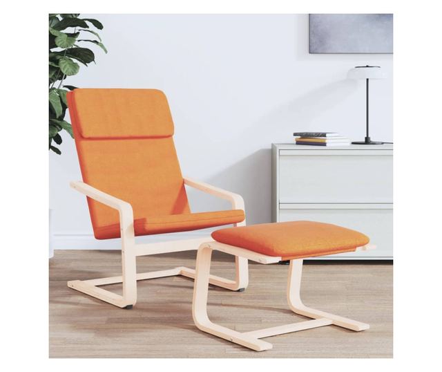 Табуретка, тъмножълта, 51x41x40 см, текстил