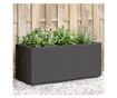 sötétszürke polipropilén kerti ültetőláda 80 x 36 x 35 cm