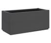sötétszürke polipropilén kerti ültetőláda 80 x 36 x 35 cm