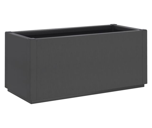 sötétszürke polipropilén kerti ültetőláda 80 x 36 x 35 cm