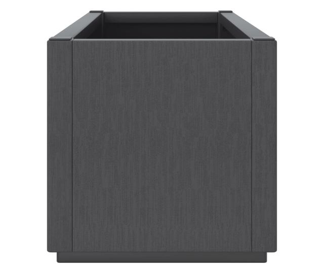 sötétszürke polipropilén kerti ültetőláda 80 x 36 x 35 cm