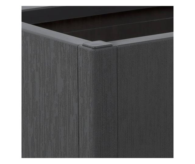 sötétszürke polipropilén kerti ültetőláda 80 x 36 x 35 cm