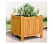 tömör akácfa kerti virágtartó béléssel 42 x 42 x 40 cm