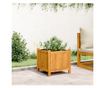 tömör akácfa kerti virágtartó béléssel 42 x 42 x 40 cm